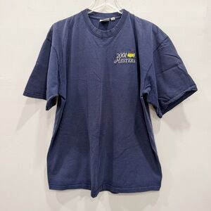 Vintage 2001 Masters Golf Blue T Shirt Augusta National Golf Shop XL Cotton